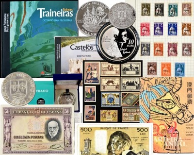 Leilão On-line - ESPECIAL - Numismática - Notafilia - Filatelia - Oportunidades...  Termina 4ª feira dia 06 de Maio entre as 22.00h e as 24.00h